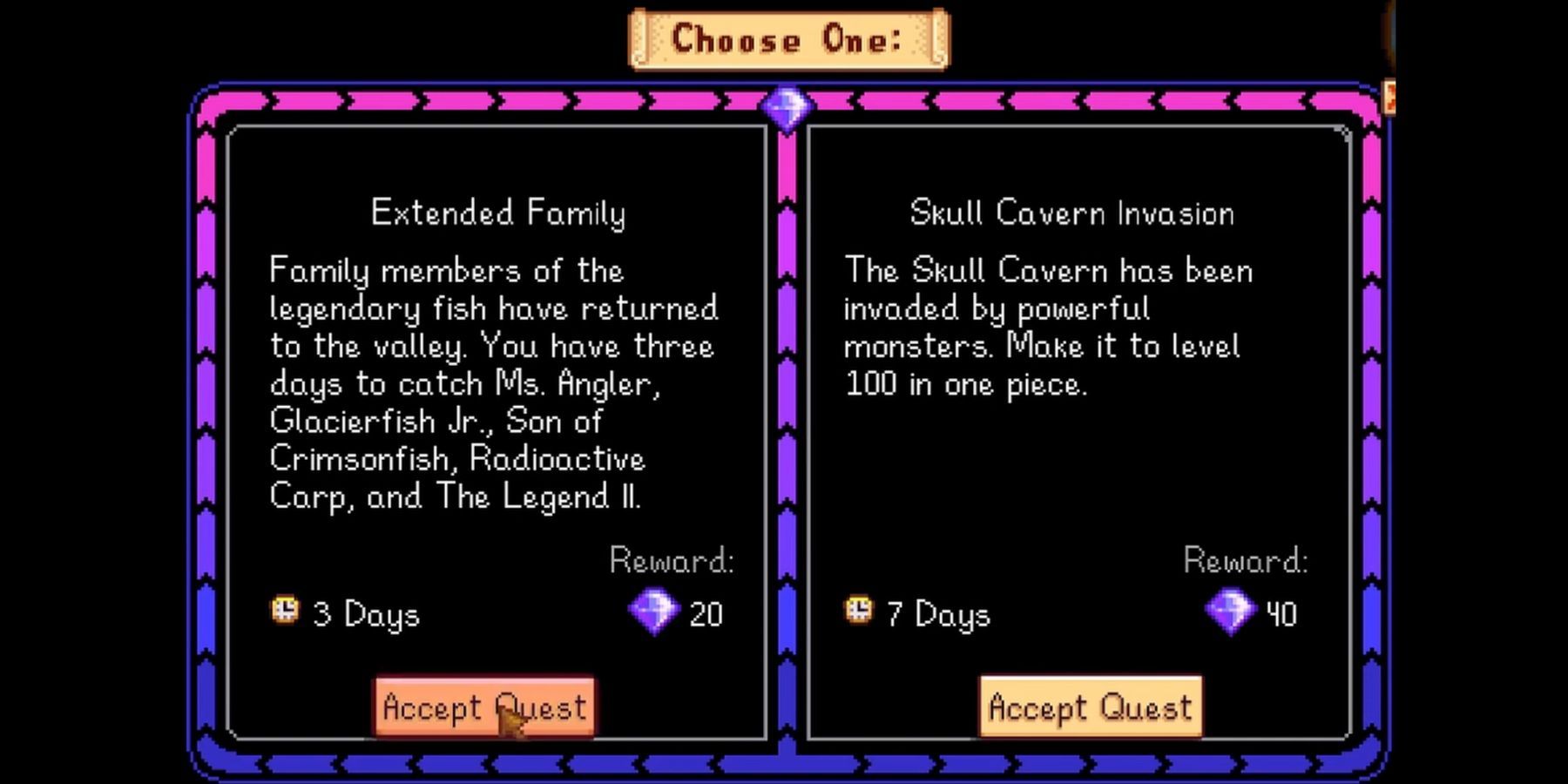 the extended family quest in stardew valley.