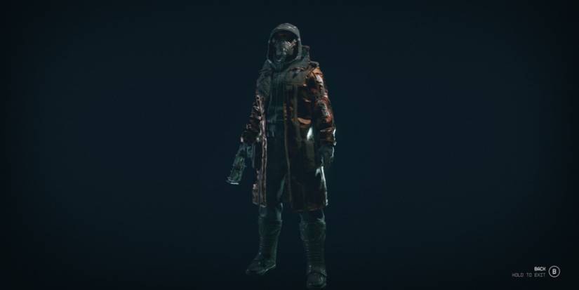 Starfield character wearing the Striker Maskwear