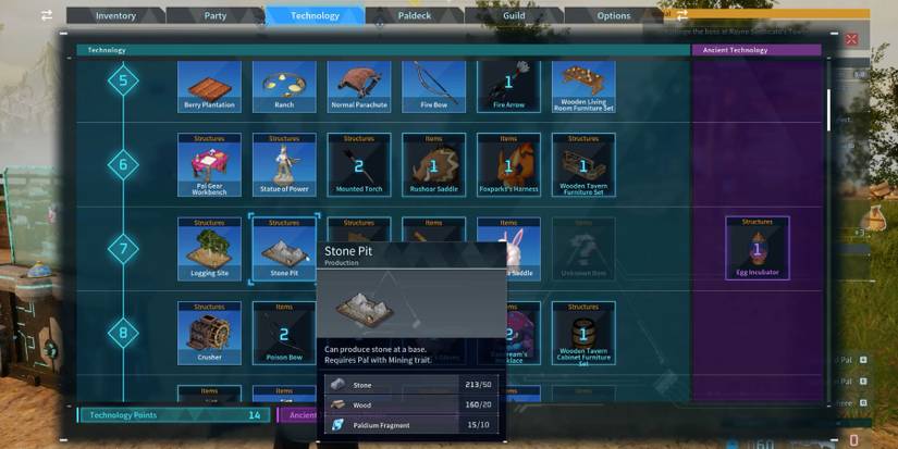 Stone Pit in Palworld