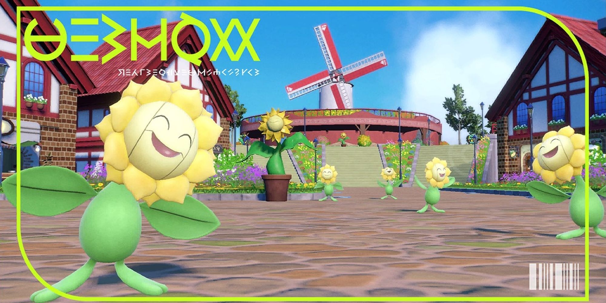 Sunflora's dex image from the paldea pokedex