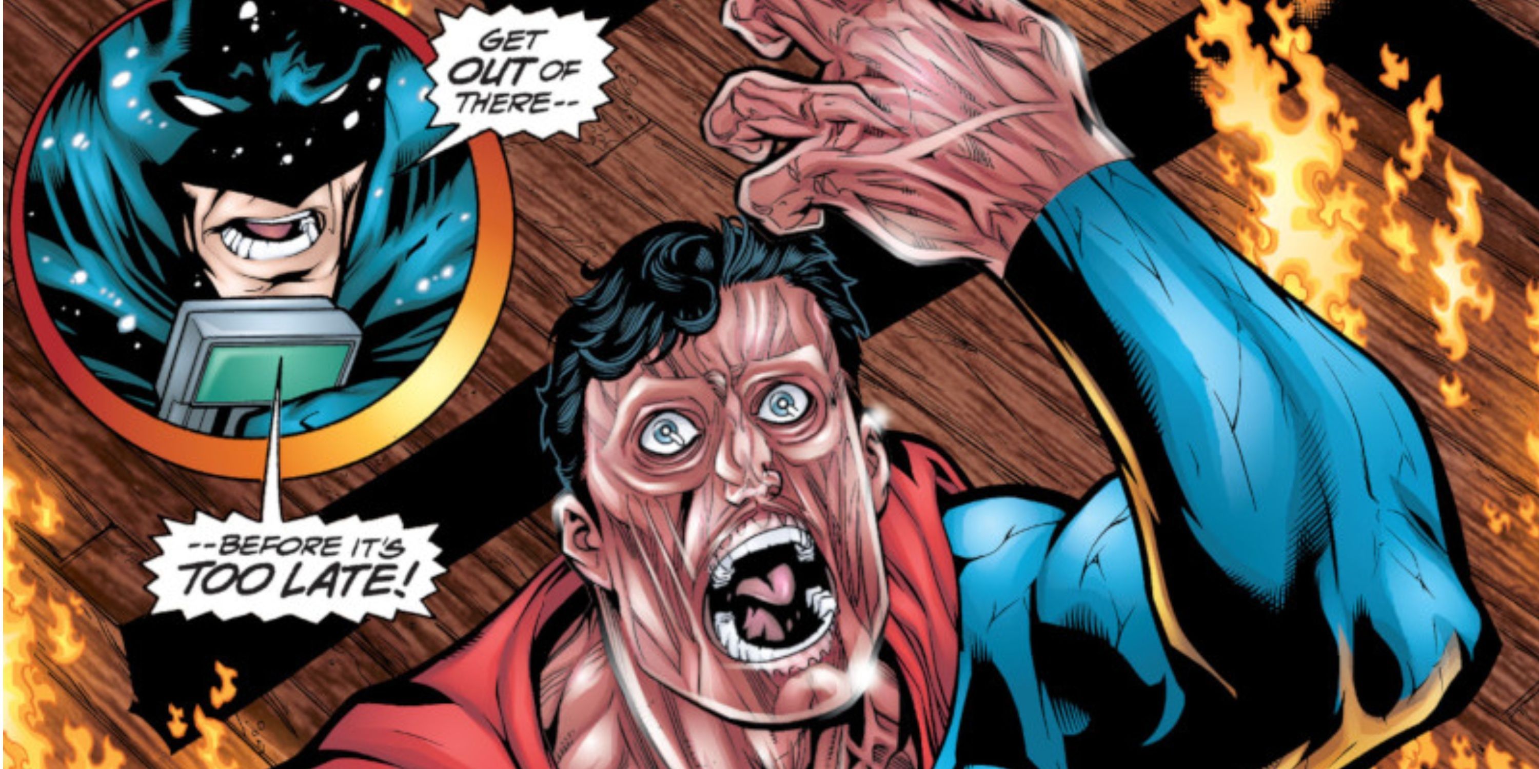 superman with see through skin
