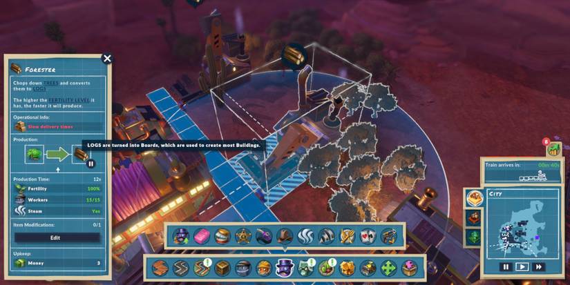 Forester harvesting Logs