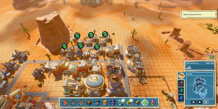 a neighborhood of Worker robots having their needs fulfilled