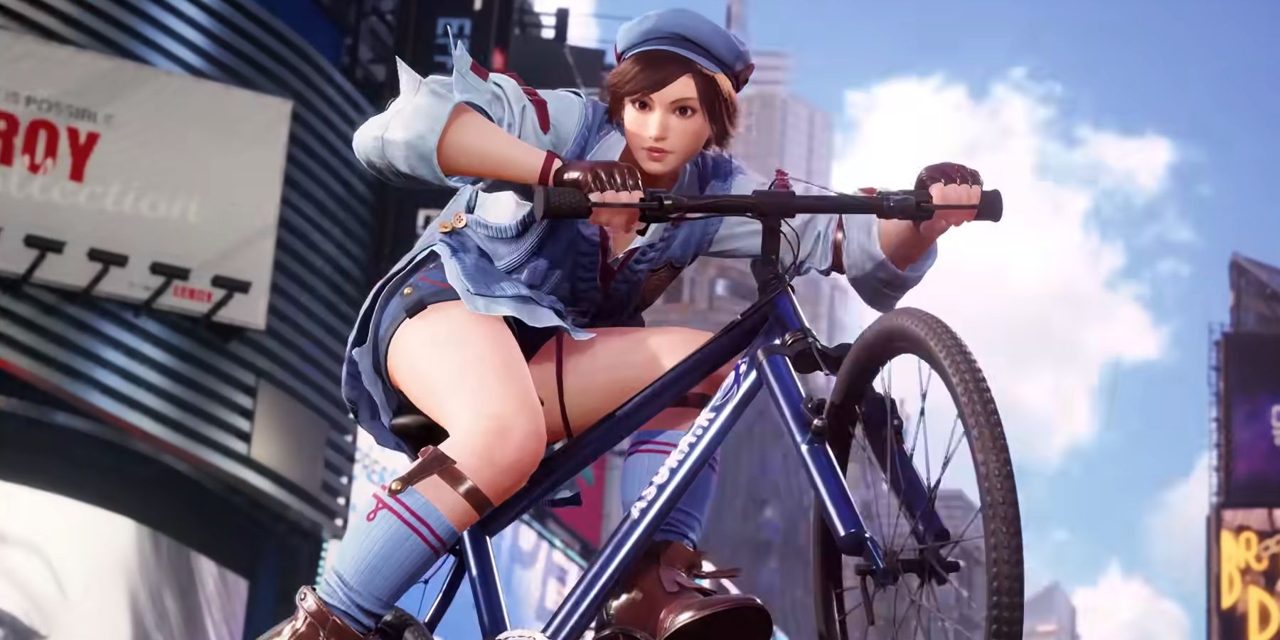 Asuka riding her bike in Tekken 8