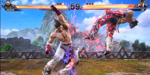 Tekken 8  Kazuya hitting the Thunder God Fist