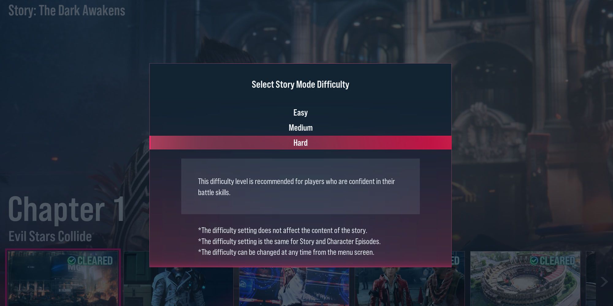 Tekken 8 - Selecting The Story Mode Difficulty
