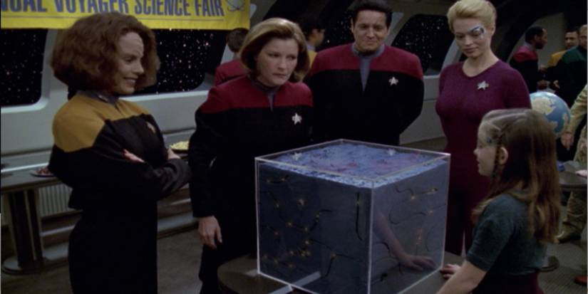 The crew in Star Trek: Voyager