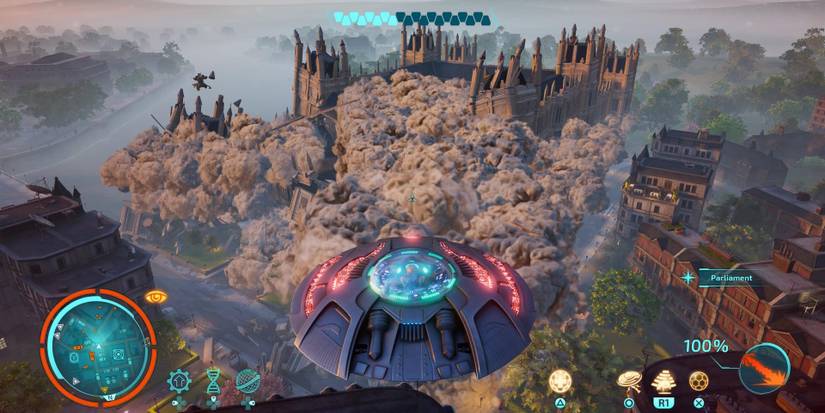 The flying saucer in Destroy All Humans 2: Reprobed