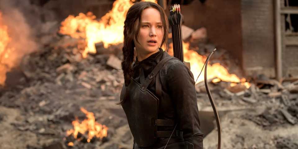 Katniss Everdeen (Jennifer Lawrence) in The Hunger Games