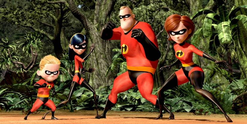 The Incredibles family suited