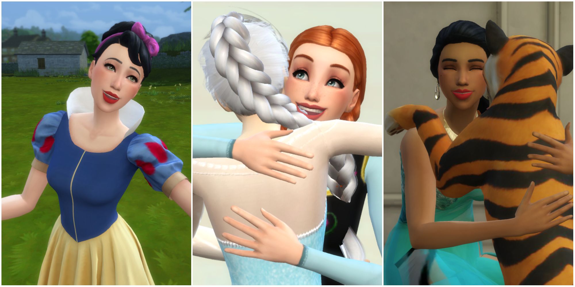 Snow White, Anna, Elsa, and Jasmine represents some generations for the Disney Princess Legacy Challenge