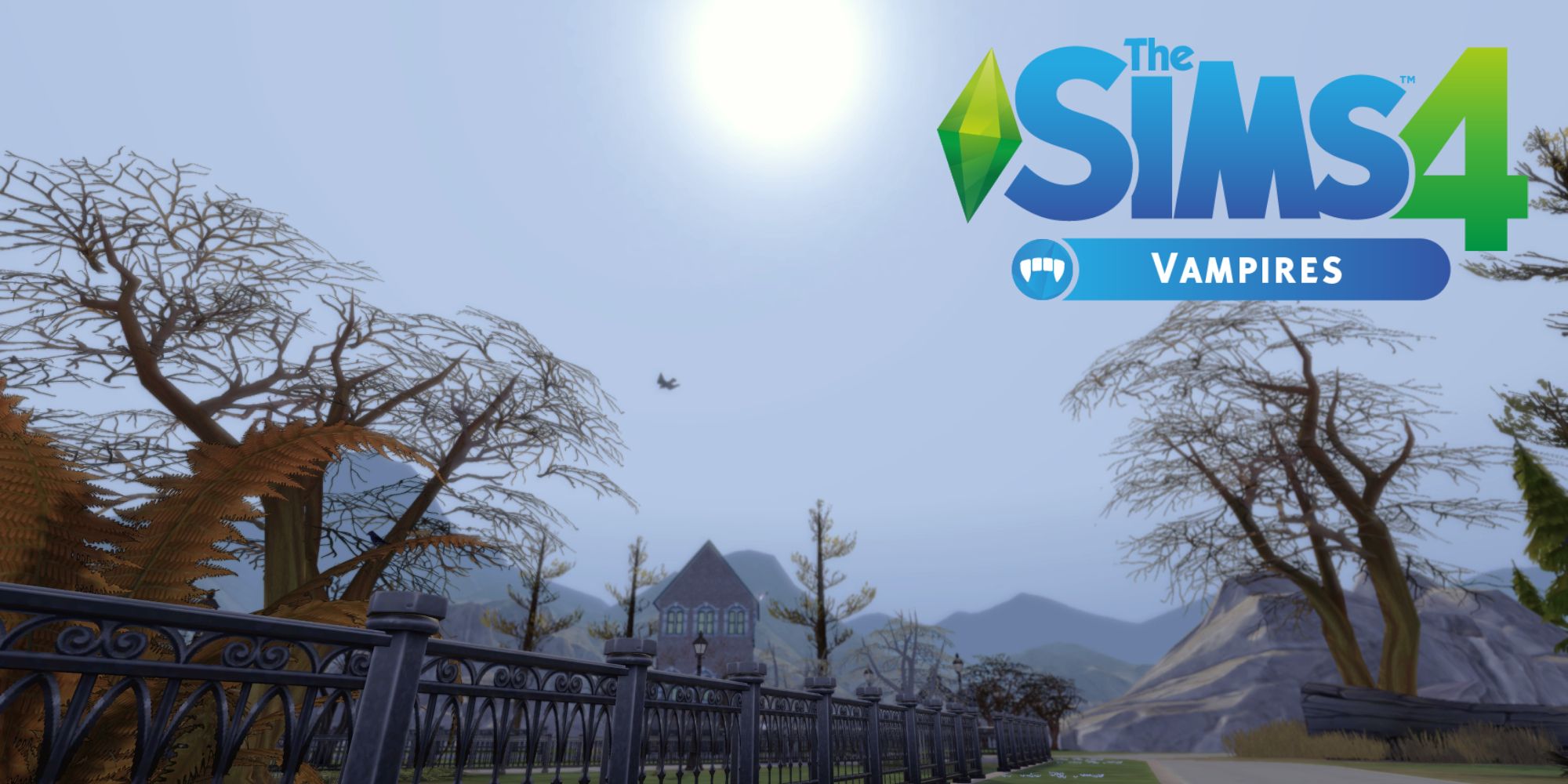 A photo of Forgotten Hollow, the surprisingly hot world from the Vampires game pack, in the summer sun.