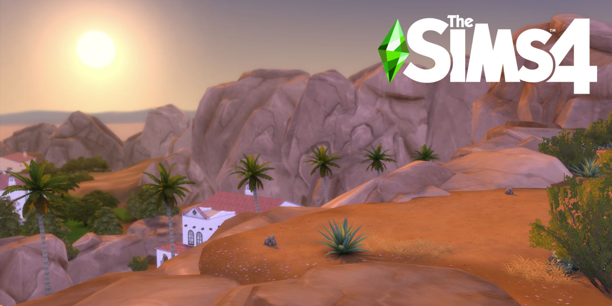 Oasis Springs is a base game desert world from The Sims 4 that gets very hot in the summer season