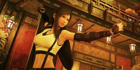 Tifa Lockhart entering her fighting pose