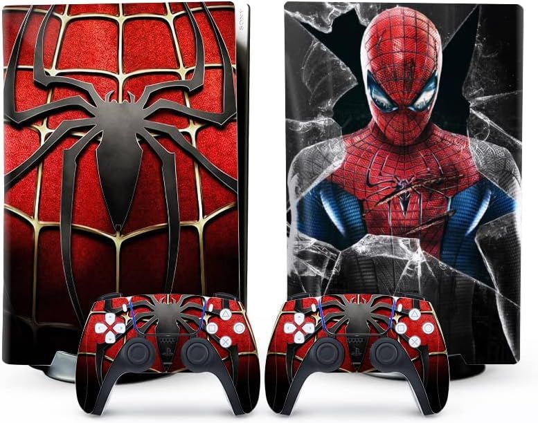 Black Spiderman Logo PS5 Controller Skin