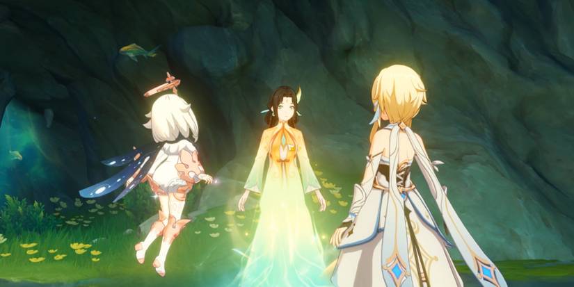 traveler meeting fujin in genshin impact