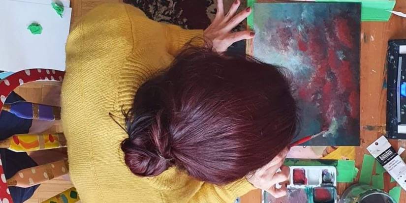 unleaving hand painted art process behind the scenes 