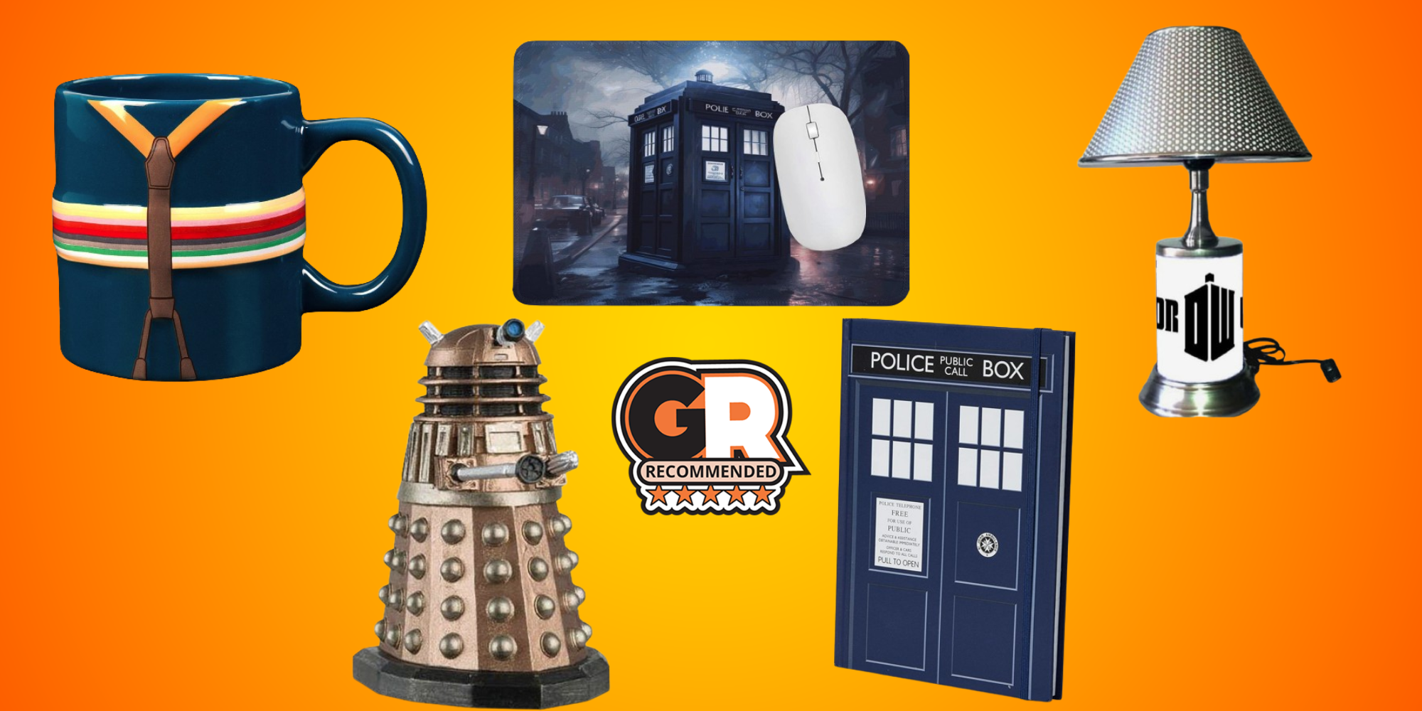 A feature image of Doctor Who desk accessories