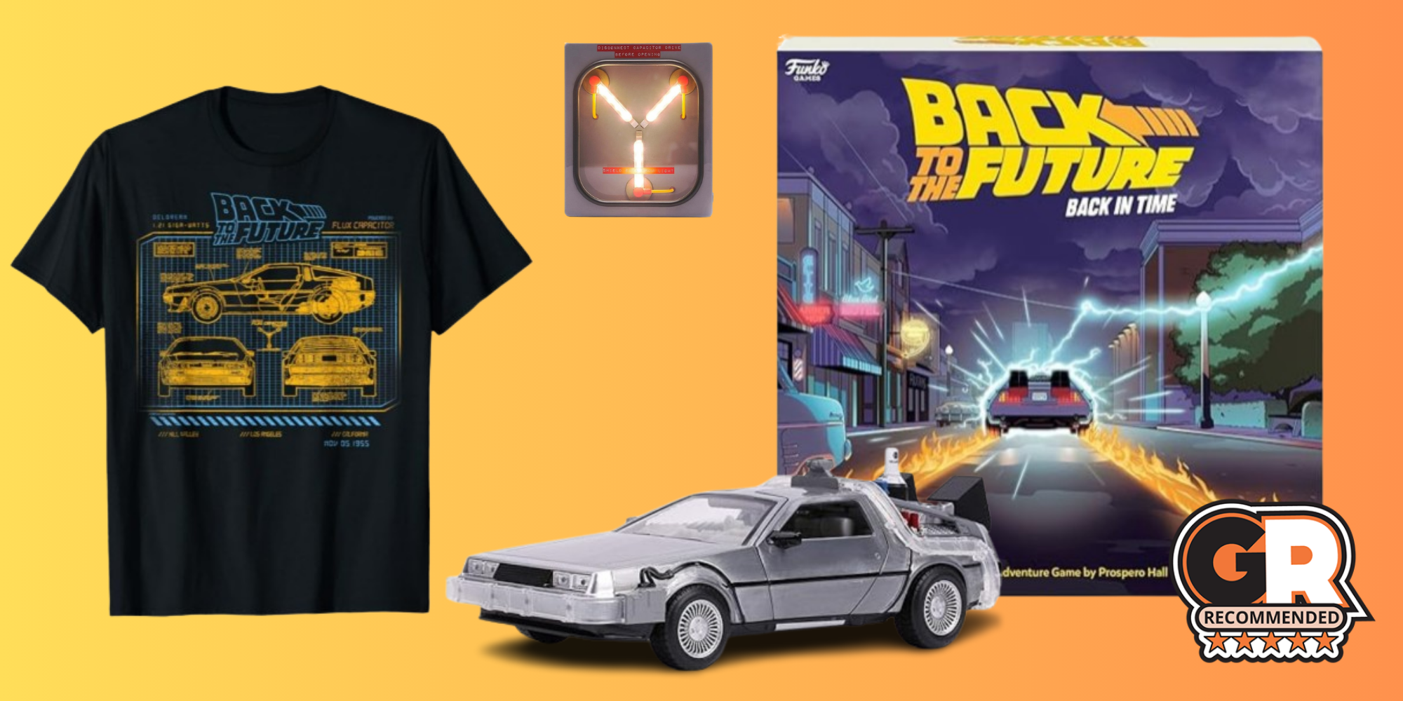 Back to the Future merchandise from the popular sci-fi triolgy.