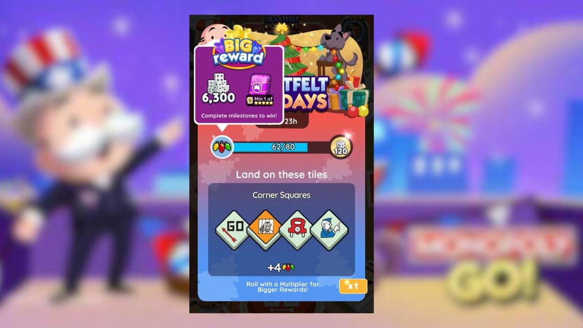heartfelt holidays rewards monopoly go