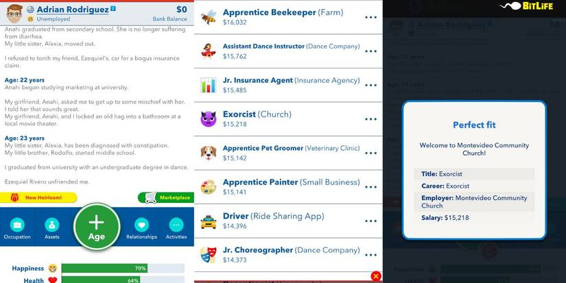 how to become an exorcist in bitlife