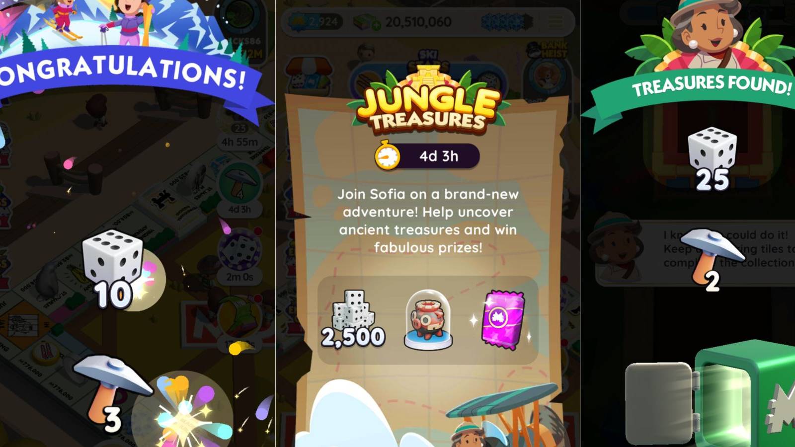 pickaxes in jungle treasure