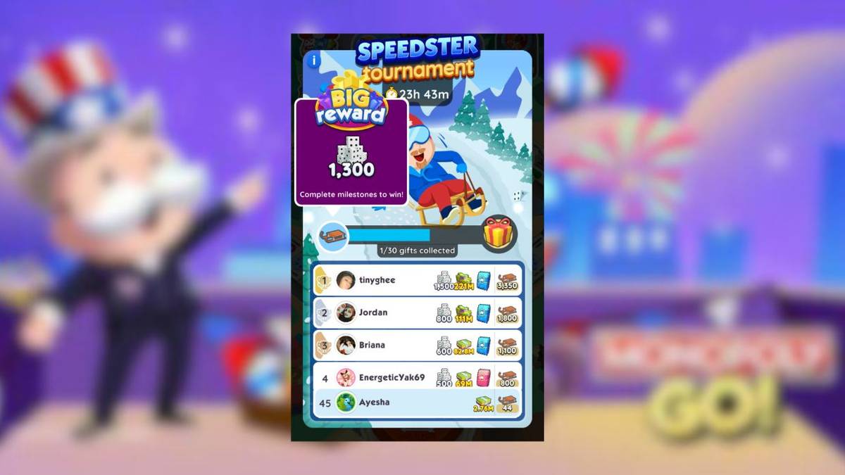 speedster rewards monopoly go
