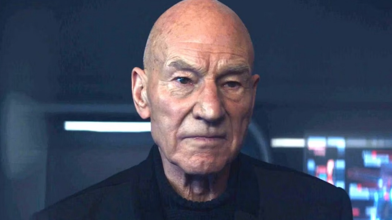 Picard on the deck looking serious