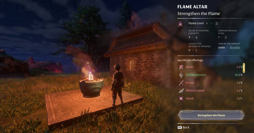 Upgrading the Flame Altar in Enshrouded