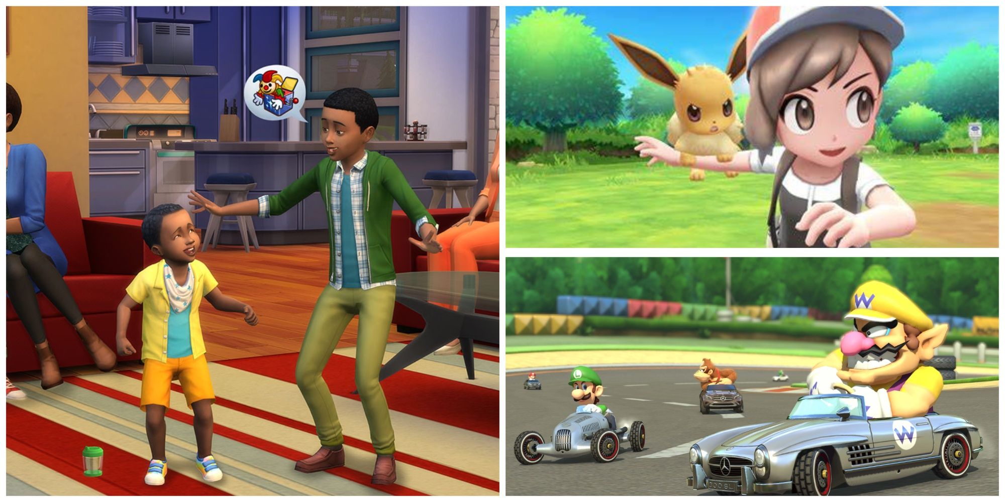 Video Games For New Gamers (The Sims 4, Pokemon Let's Go!, and Mario Kart 8)