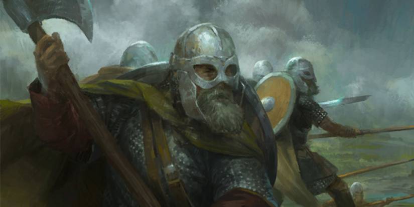 Vikings conducting a raid