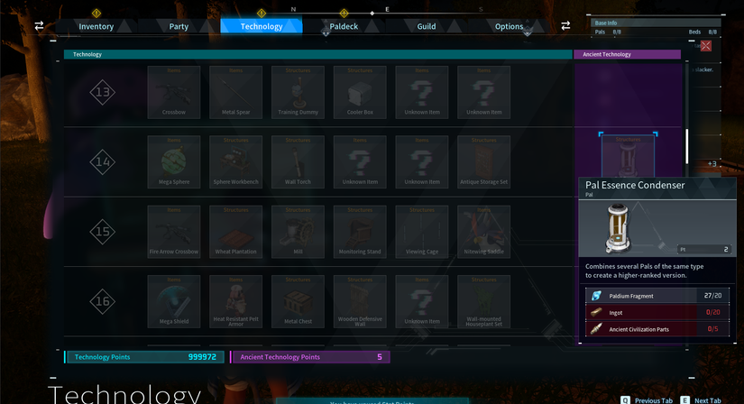 Palworld: How to Get Ancient Technology Points & Where to Use Them