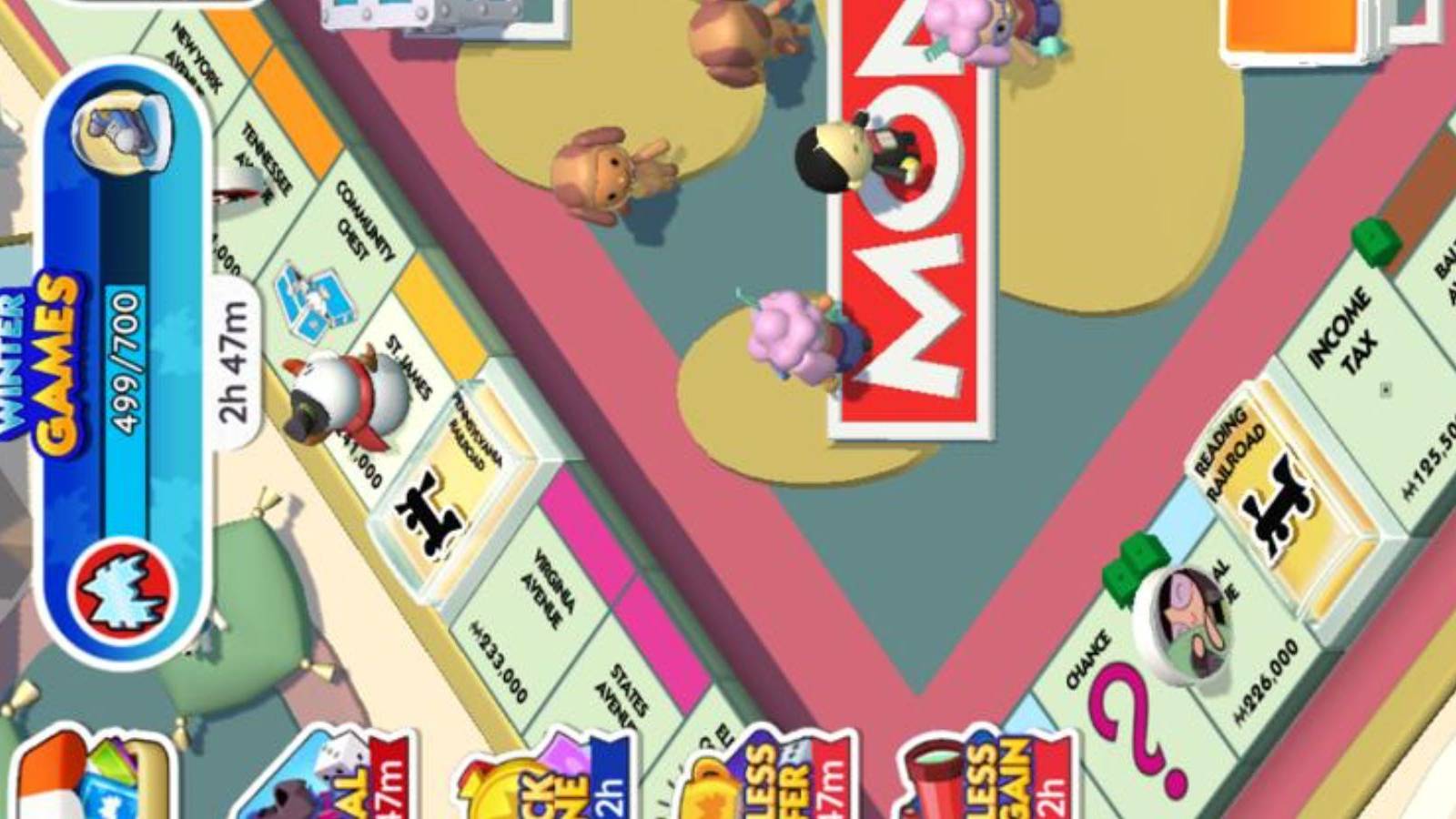 what are rent targets in monopoly go