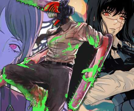 Fami, Denji, Yoru, and Asa in Chainsaw Man Part 2