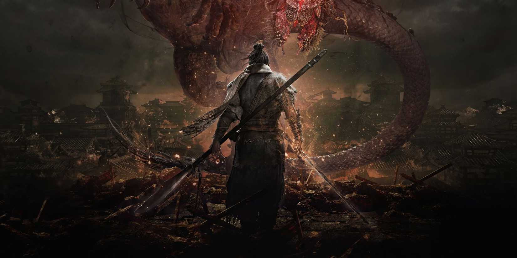 Wo Long: Fallen Dynasty cover picture with the character holding a spear.