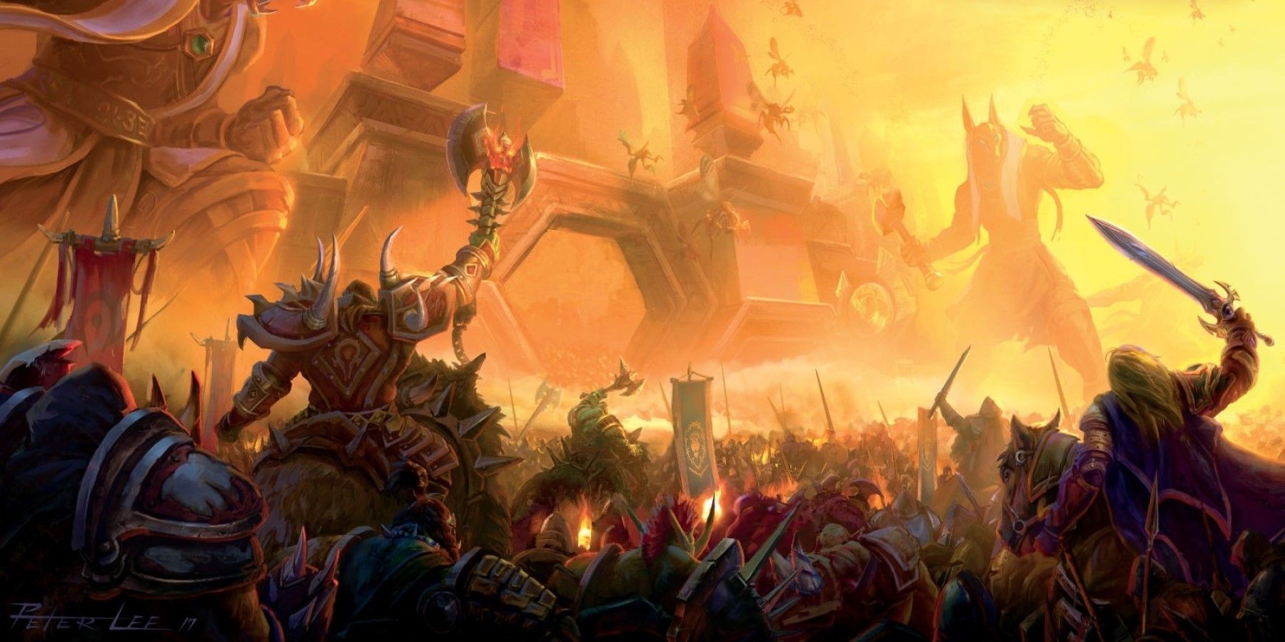 Armies of Azeroth at the Gates of An'Qiraj in Chronicles