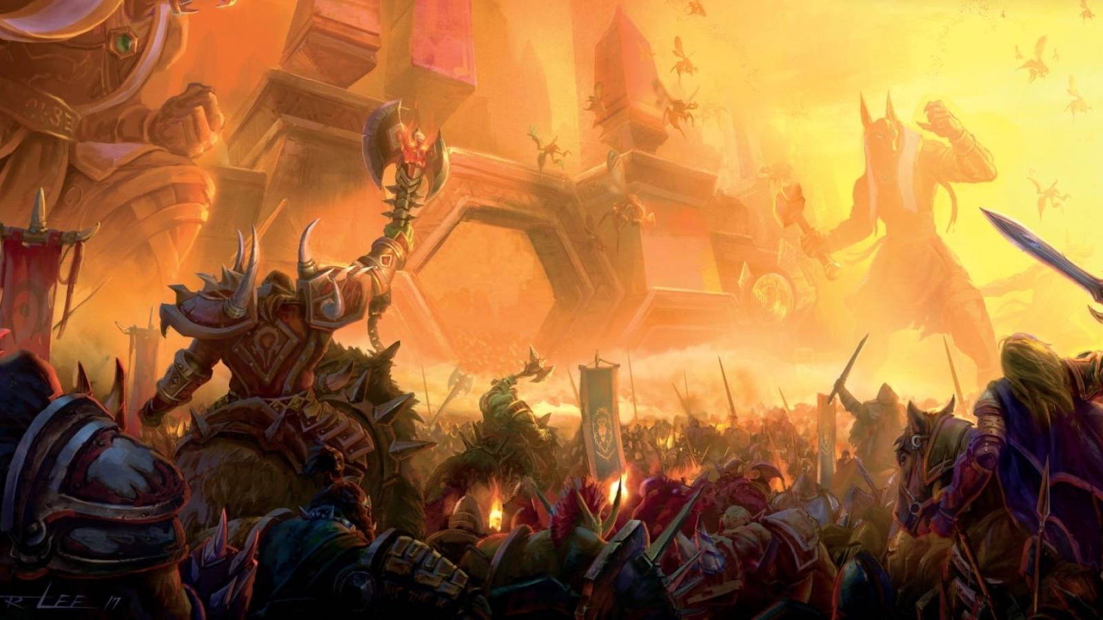 armies of azeroth at the gates of ahn'qiraj from chronicle