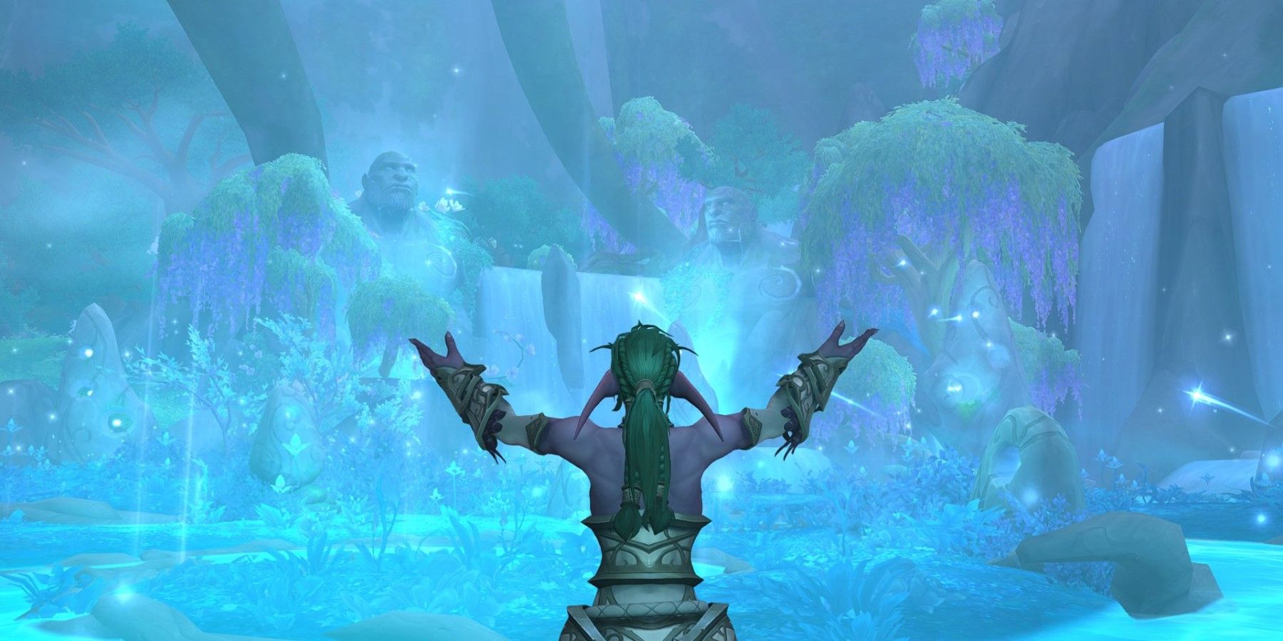 tyrande whisperwind blessing the pools of bel'ameth in amirdrassil from wow