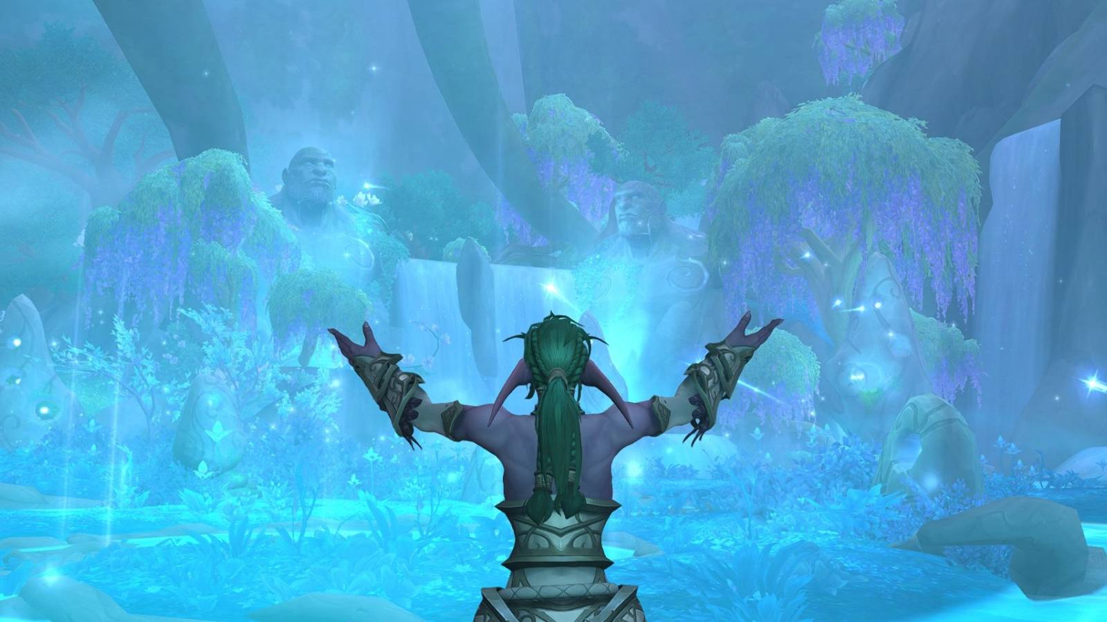 tyrande whisperwind blessing the pools of bel'ameth in amirdrassil from wow