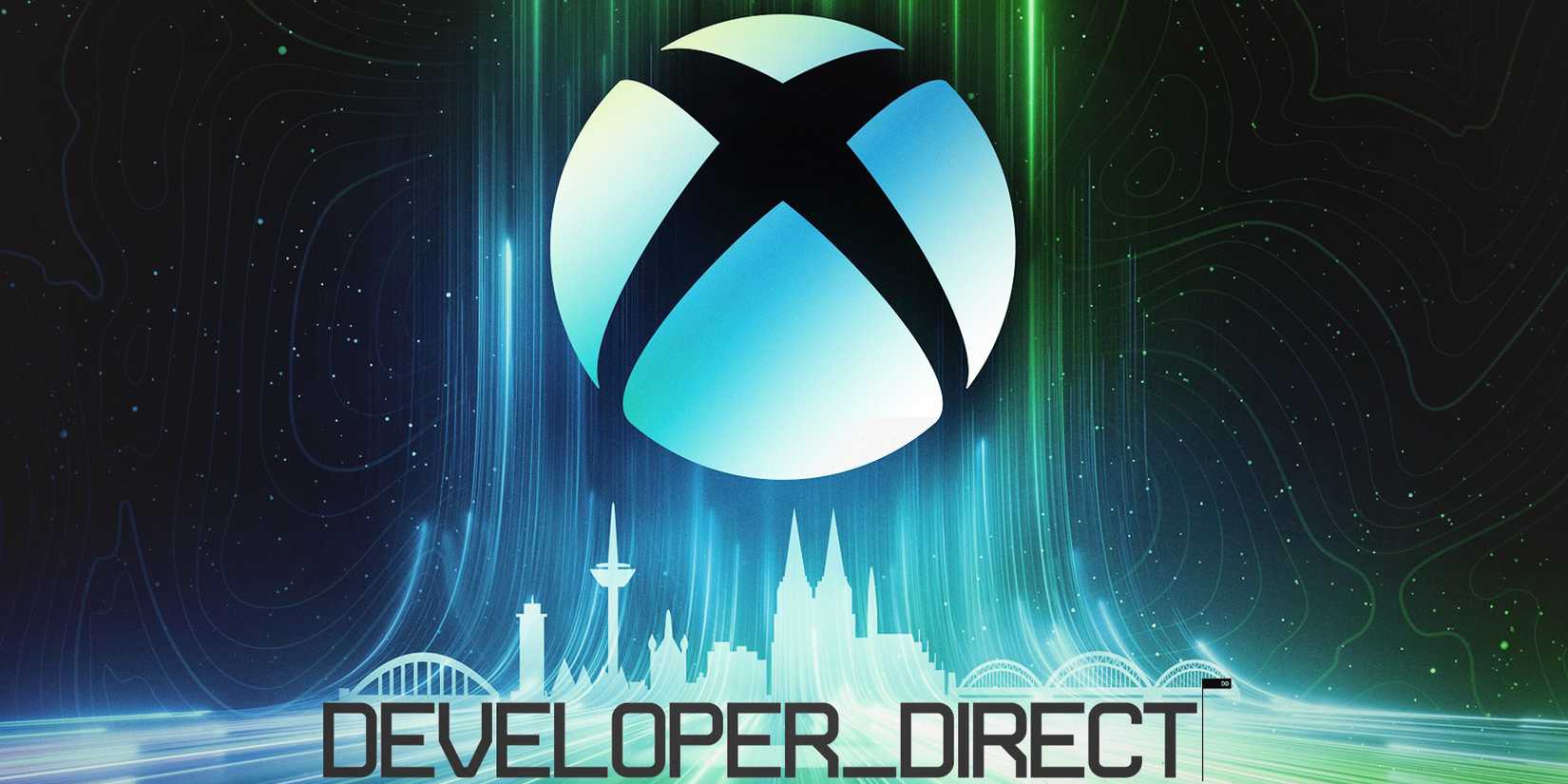 Xbox Developer Direct graphic mockup using Xbox Gamescom 2023 key art