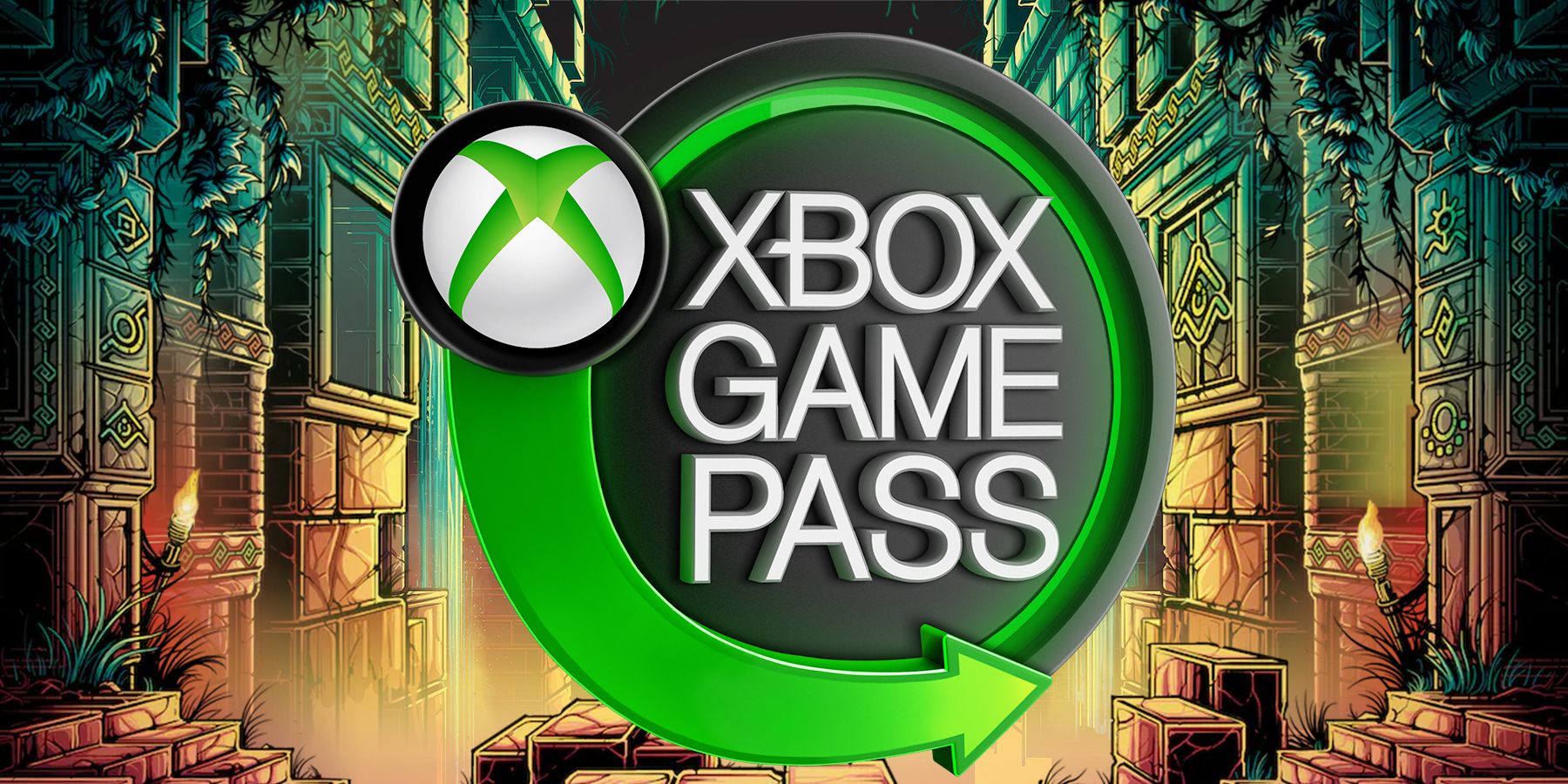 Emblème de flèche Xbox Game Pass sur fond Phantom Abyss