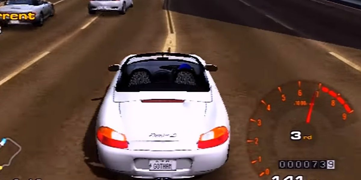 a car racing in pgr1