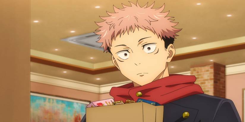 Yuji Itadori with groceries in Jujutsu Kaisen