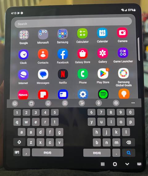 z fold5 split keyboard