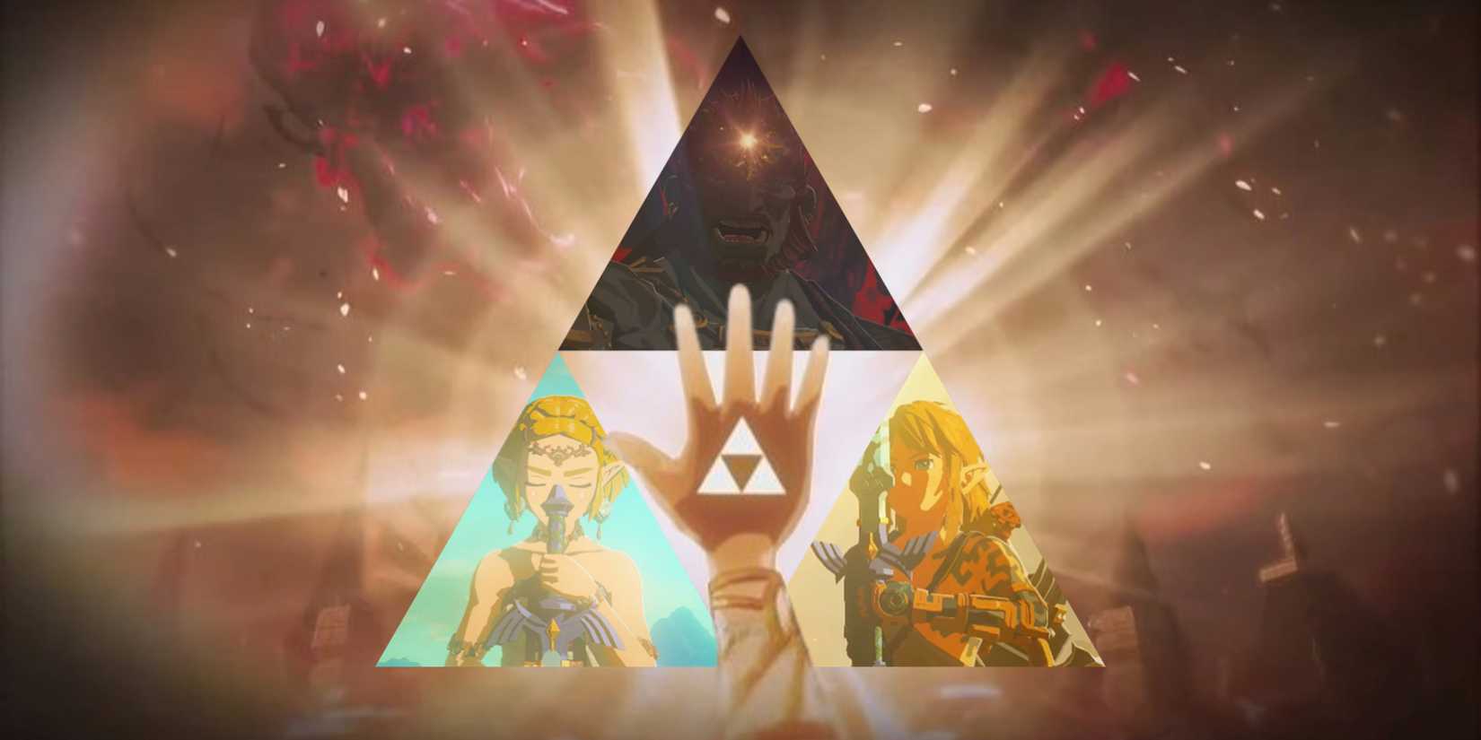 The Triforce depicting Zelda, Link, and Ganon