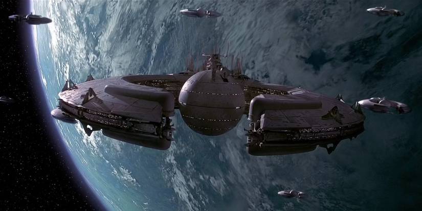 Control ship in space above Naboo