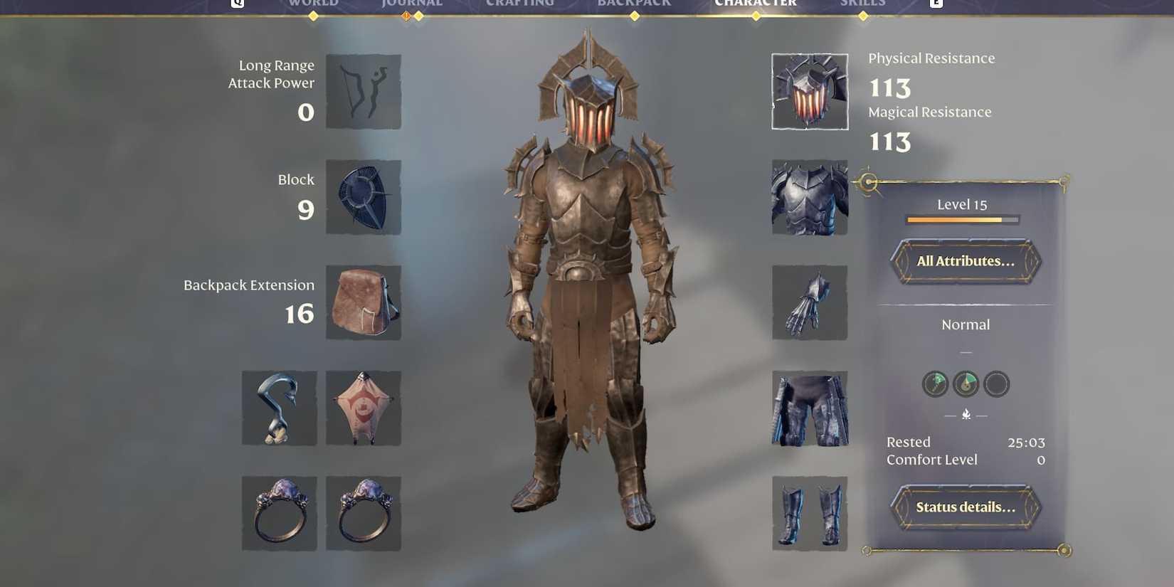 Full Guard of the North armor set in Enshrouded