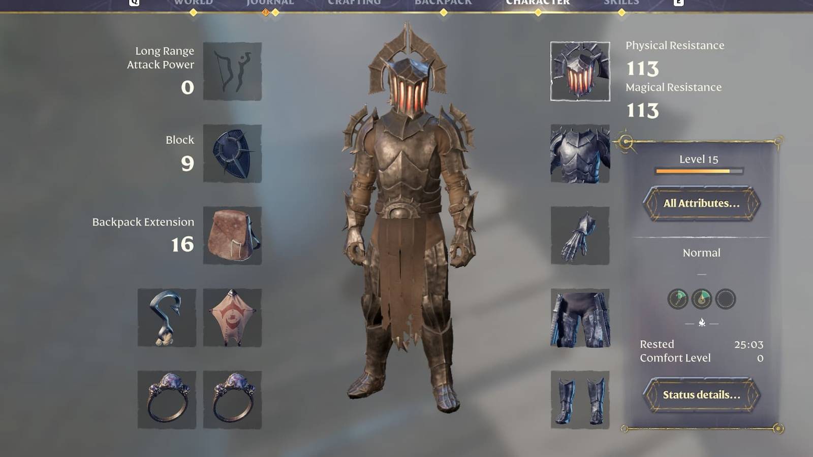 Full Guard of the North armor set in Enshrouded