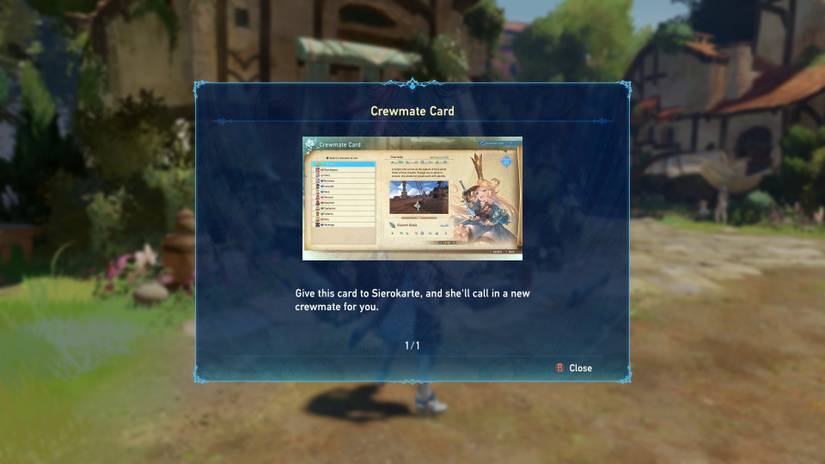 Tooltip for Crewmate Cards in Granblue Fantasy Relink