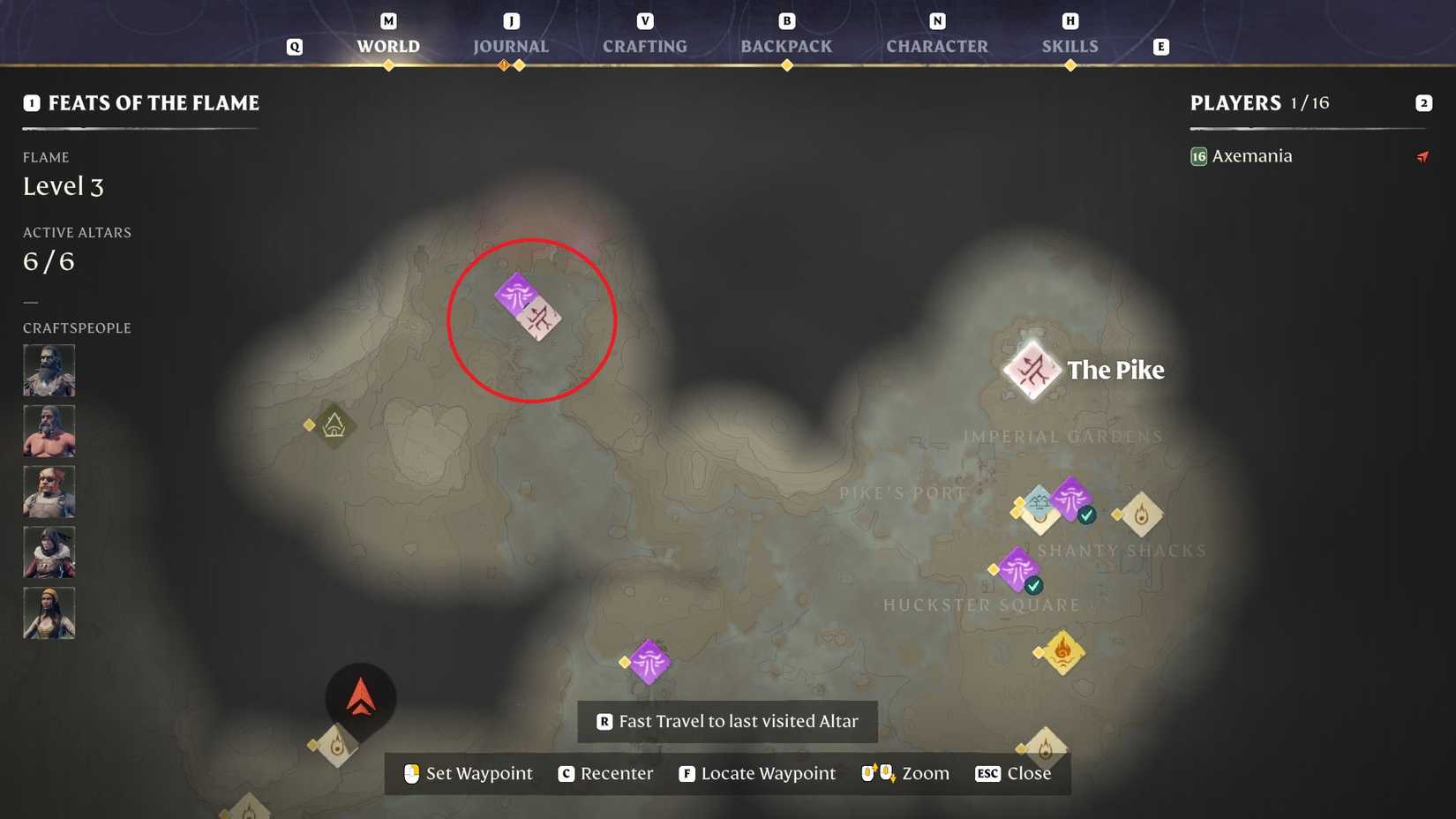 Location of the ancient bridge in Enshrouded